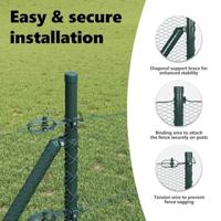 VidaXL Afrasteringspaal groen 25 x 0,6 m (13 mm gaas) staal en pvc - thumbnail