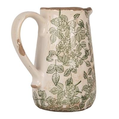 Clayre & Eef Deco kan beige 16x12x18cm