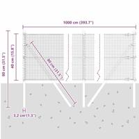 VidaXL Afrasteringspaal groen 10 x 0,4 m (19 x 19 mm gaas) - thumbnail