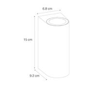 QAZQA Moderne buiten wandlamp wit kunststof ovaal 2-lichts - Baleno - thumbnail