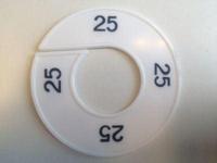 Maatring 9cm wit/zwart 25 - thumbnail