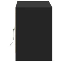 Tv-meubel met LED 100x34x50 cm bewerkt hout zwart - thumbnail