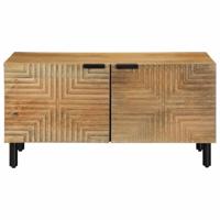 Salontafel 80x50x40 cm massief mangohout bruin - thumbnail