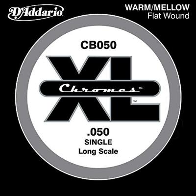 D&apos;Addario CB055 XL Single Bass Chromes Flat Wound 055 Long Scale Bass Snaar - Enkele String