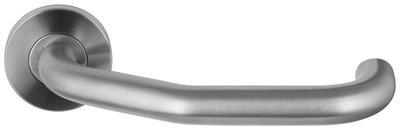 Krukgarn CARICE PF KL4 paar op rnd rozet ¢54mm, rvs mat