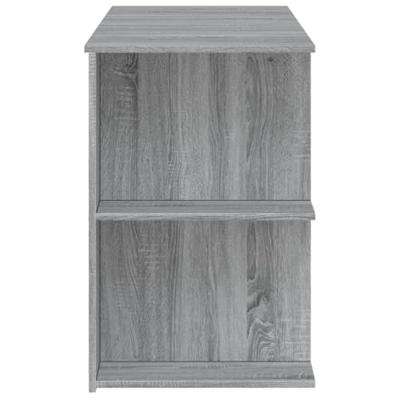 Bureau 140x50x75 cm bewerkt hout grijs sonoma eikenkleurig - thumbnail