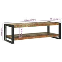 Salontafel Multikleur 120 x 50 x 38 cm massief gerecycled hout - thumbnail