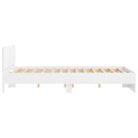 Bedframe met hoofdeinde wit 140x190 cm - thumbnail