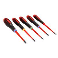 Bahco Schroevendraaierset ERGO™ | geïsoleerd | VDE | driecomponentengreep | smal blad | gleuf- | Pozidriv- en TORX® - 5-delig - BE-9872SL - thumbnail