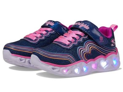 Lichtgevende kindersneakers Heart Lights - Retro Hearts 302689L - SKECHERS® marineblauw