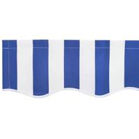 VidaXL Vervangingsdoek voor zonnescherm blauw en wit 280 x 195 cm - thumbnail