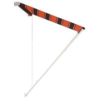 Luifel uittrekbaar 300x150 cm oranje en bruin - thumbnail