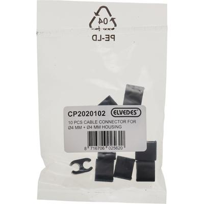 Elvedes kabelclips duo zwart 4,1+5mm zwart (p/10) cp2020102