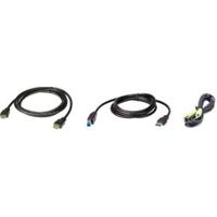 ATEN 2L-7D02UHX3 toetsenbord-video-muis (kvm) kabel Zwart 1,8 m - thumbnail