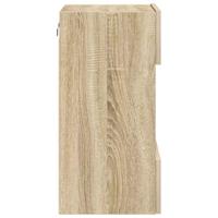 Wandkasten met LED-verlichting voor tv 2 st 40x30x60,5 cm sonoma eikenkleurig - thumbnail