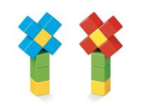 Geomag MagiCube Green Line neodymium magneetspeelgoed 16 stuk(s) Multi kleuren - thumbnail