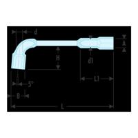 Facom open pijpsleutel ogv, gesmeed 6x6 kant 38 mm - 75.38 - thumbnail
