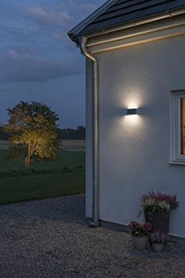 KonstSmide Vlakke up en downlighterChieri 17cm antraciet - 7973-370