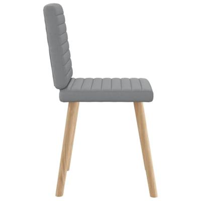 Eetkamerstoelen 4 st stof lichtgrijs