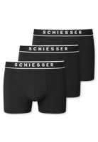 Schiesser Boxershorts 95/5 zwart 3-pack - thumbnail