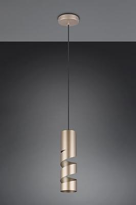 Trio Koker hanglampStream Ø 8cm - messing mat - 364000165