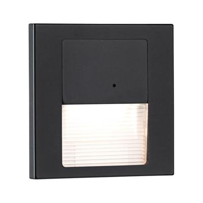 Paulmann 80004 Tsaro eckig 80x36mm 1W 80lm 230V 2700K Wandinbouwarmatuur LED 1 W Zwart (mat)