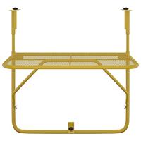 Balkontafel 60x40 cm staal goudkleurig - thumbnail