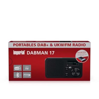 Imperial DABMAN 17 draagbare DAB+/FM-radio met Bluetooth zwart - 22-128-00 Imperial DABMAN 17 draagbare DAB+/FM-radio met Bluetooth zwart - 22-128-00