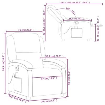 Massagestoel verstelbaar kunstleer bruin