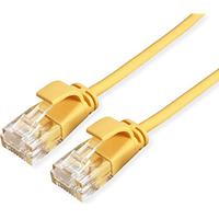 ROLINE UTP Data Center Patchkabel Cat.6A (Class EA), LSOH, extra dun, geel, 0,3 m - thumbnail