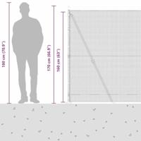 VidaXL Afrasteringspaal zilver 10 x 1,6 m (12 x 12 mm gaas) staal - thumbnail