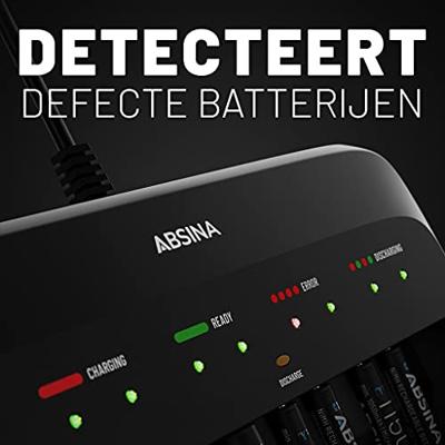 Absina 301003 Snellader NiMH, NiCd 9 V (blok), AAA (potlood), AA (penlite)