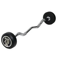 Muscle Power Rubber vaste curl halterstang 20 kg - thumbnail