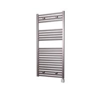 Electrische Wifi Radiator Sanicare HPW Carini 111,8x45 cm Inox-look Met Thermostaat Zilver Rechtsonder - thumbnail