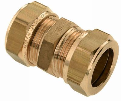 Bonfix knelkoppeling - Rechte koppeling - 28x28mm - Messing