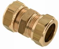 Bonfix knelkoppeling - Rechte koppeling - 28x28mm - Messing - thumbnail