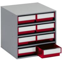 Treston 0840-5 Opslagmagazijn (b x h x d) 400 x 395 x 400 mm Lichtgrijs, Rood 1 stuk(s) - thumbnail