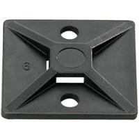 HellermannTyton Bevestigingssokkel Zelfklevend, Schroefbaar 151-28430 4-voudige invoeging, Halogeenvrij, UV-stabiel, Weerbestendig Zwart 2 stuk(s) - thumbnail