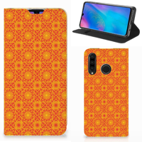 Huawei P30 Lite New Edition | Hoesje met Magneet | Batik Oranje - thumbnail