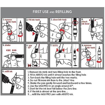 Aristo AR-64400 Tekenpen Set MG1 PRO 0.25/0.35/0.5/0.7 mm 5-delig