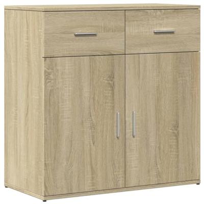 Dressoir 79x38x80 cm bewerkt hout sonoma eikenkleurig