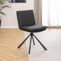 Bendt Draaibare Eetkamerstoel 'Ulysses' Stof, kleur Donkergrijs - thumbnail