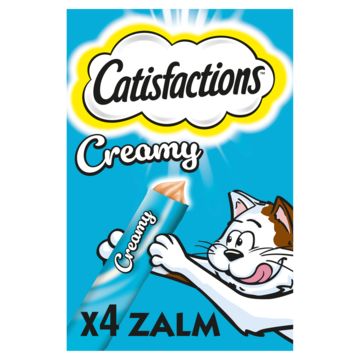 Catisfactions Kattensnack Zalm Creamy 4x10g