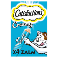 Catisfactions Kattensnack Zalm Creamy 4x10g - thumbnail