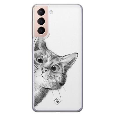 Samsung Galaxy S21 siliconen hoesje - Peekaboo