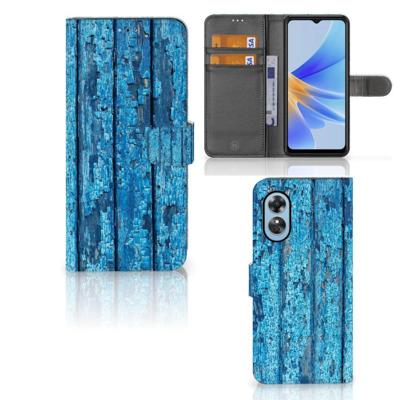 OPPO A17 | Book Style Case | Wood Blue