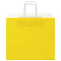 VidaXL Papieren zakken 250 st met hengsels 32x22x28 cm geel - thumbnail