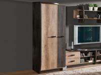 Kledingkast ROMERIO 2 deuren rechts eik canyon/arusha - thumbnail