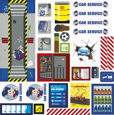 Siku World garage met stickervel