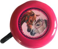 BIKE FASHION kinder fietsbel bell pferdefreunde pink - thumbnail